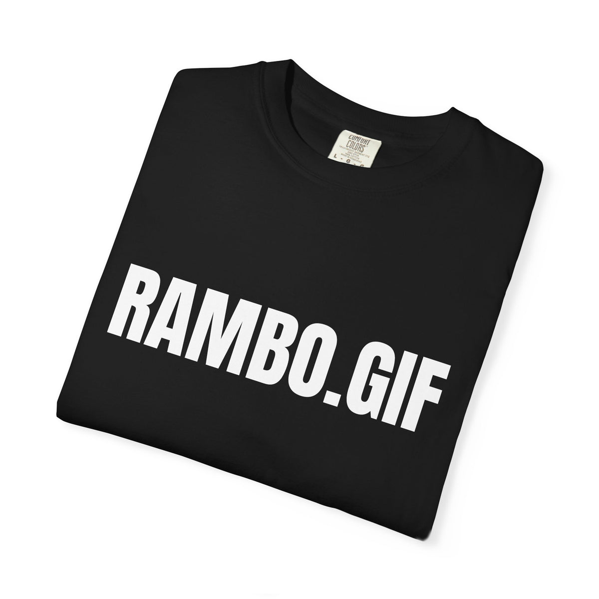 RAMBO.GIF T-Shirt | Text Graphic Tee, Minimal Typography Shirt