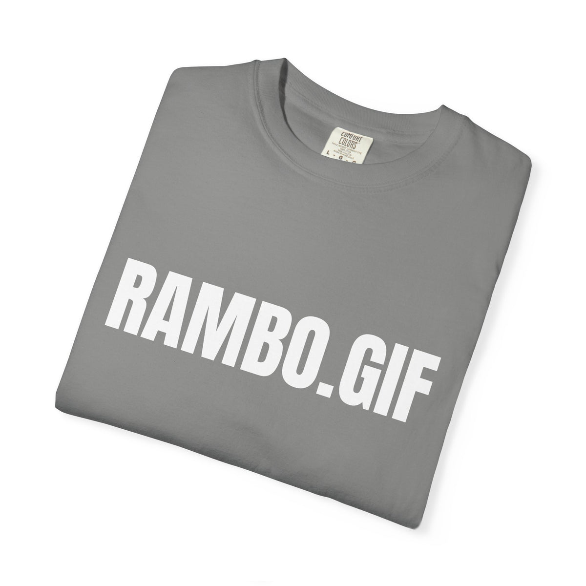 RAMBO.GIF T-Shirt | Text Graphic Tee, Minimal Typography Shirt