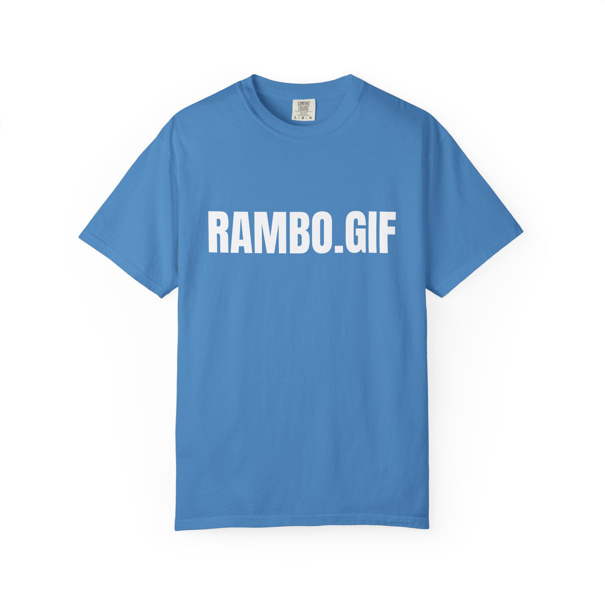 RAMBO.GIF T-Shirt | Text Graphic Tee, Minimal Typography Shirt