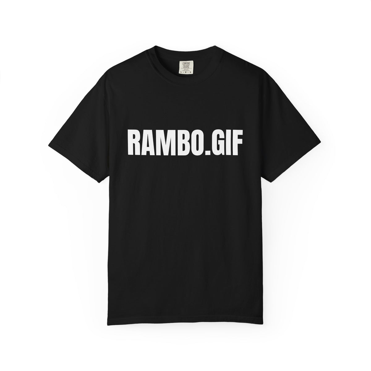 RAMBO.GIF T-Shirt | Text Graphic Tee, Minimal Typography Shirt