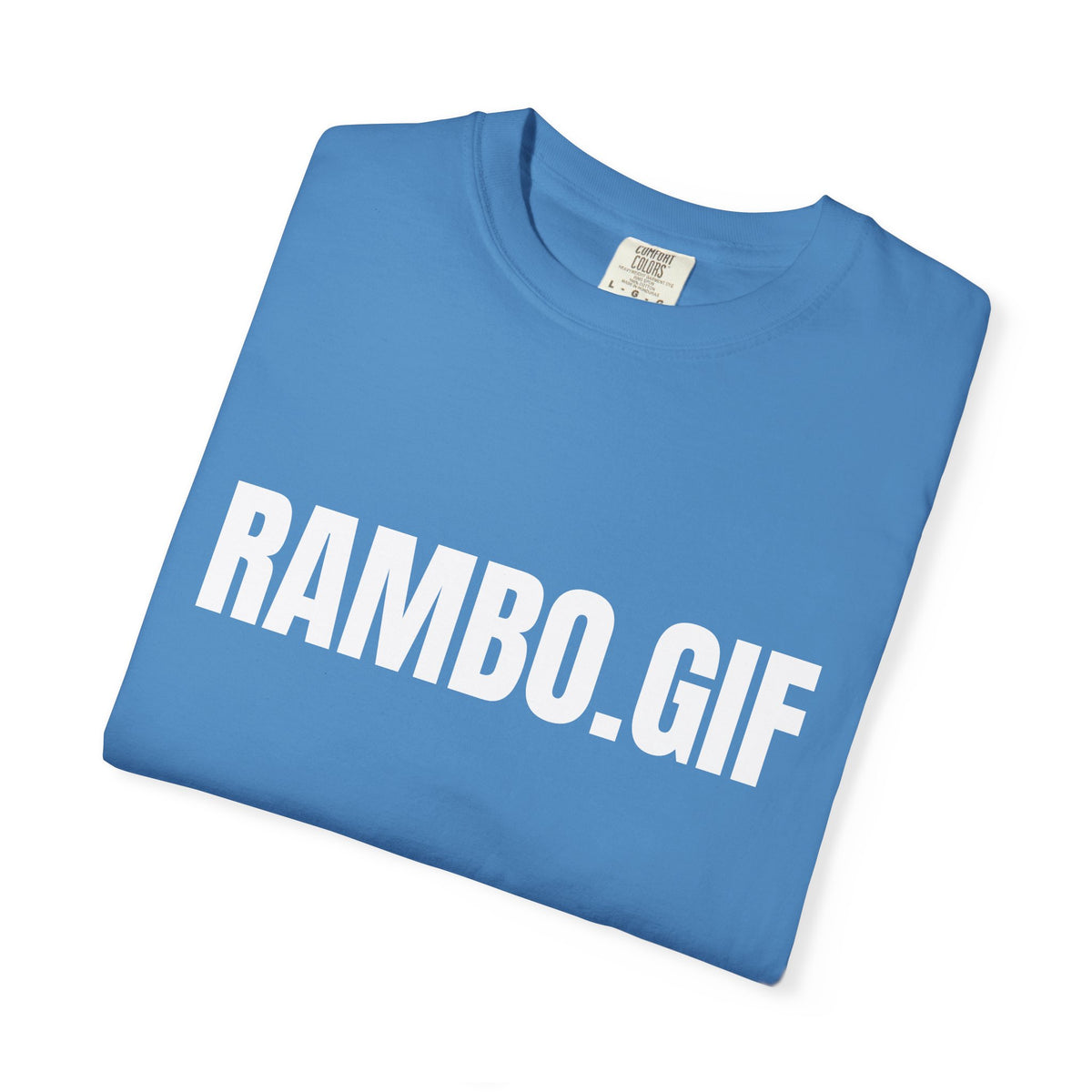 RAMBO.GIF T-Shirt | Text Graphic Tee, Minimal Typography Shirt