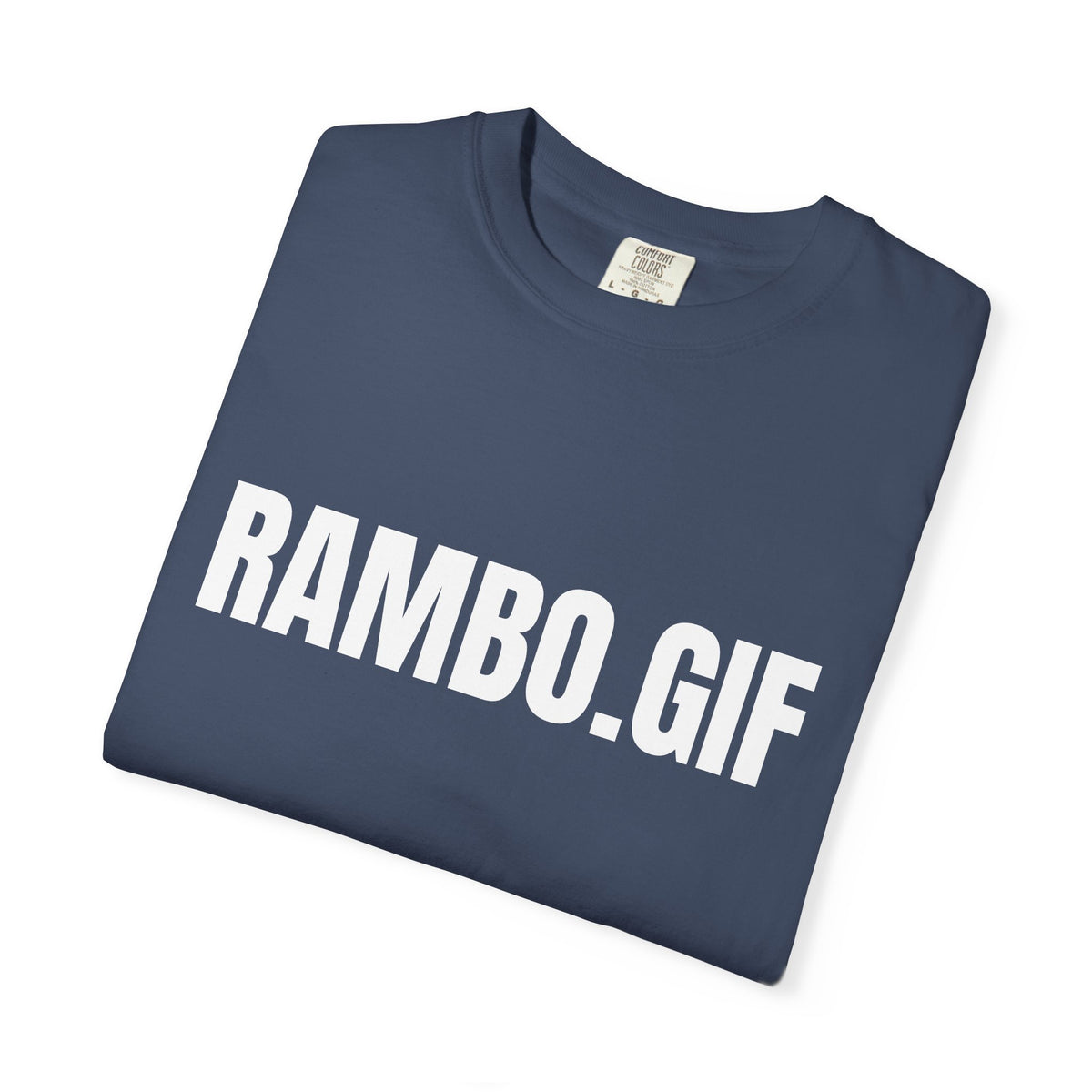 RAMBO.GIF T-Shirt | Text Graphic Tee, Minimal Typography Shirt