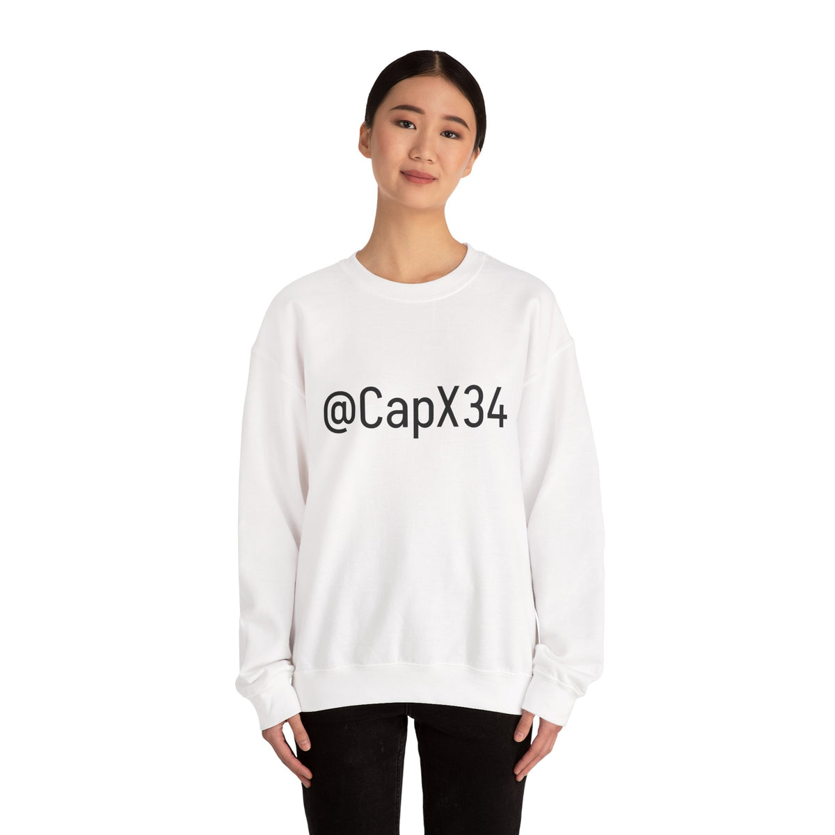 Classic White Crewneck Sweatshirt
