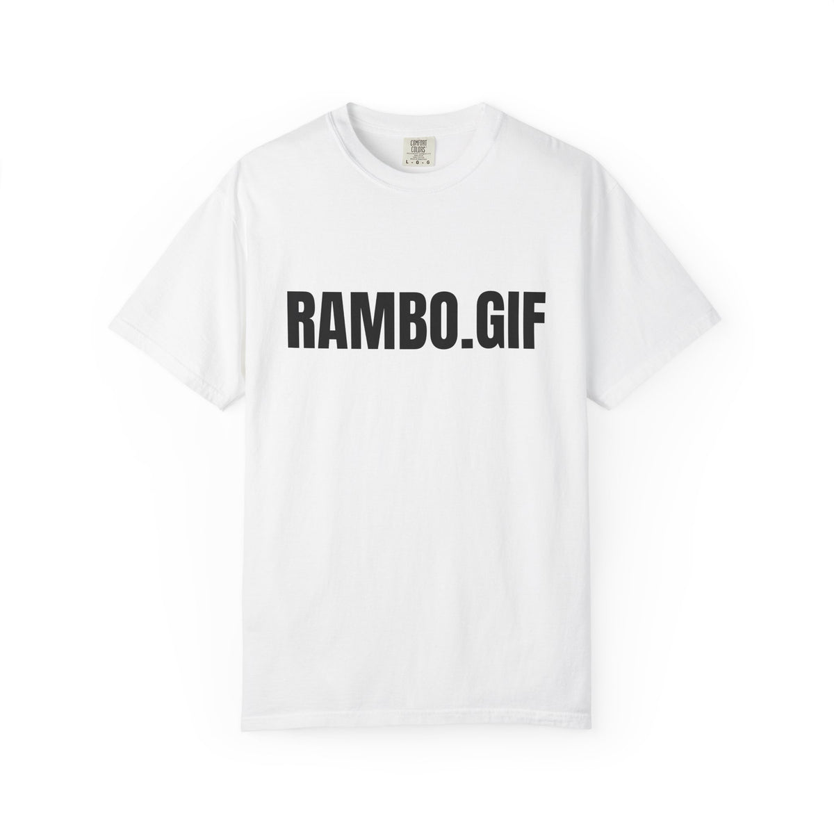 RAMBO.GIF T-Shirt | Text Graphic Tee, Minimal Typography Shirt