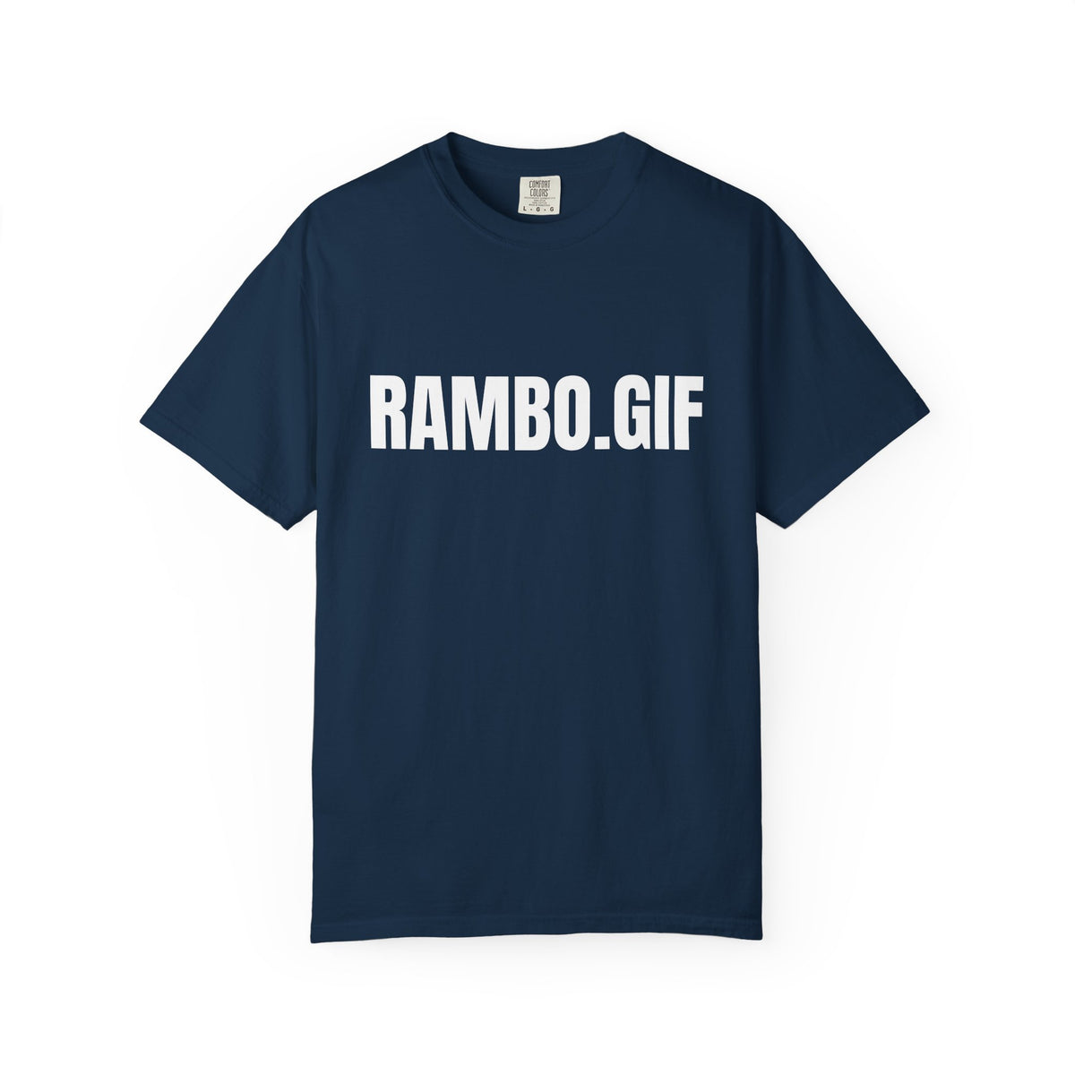 RAMBO.GIF T-Shirt | Text Graphic Tee, Minimal Typography Shirt