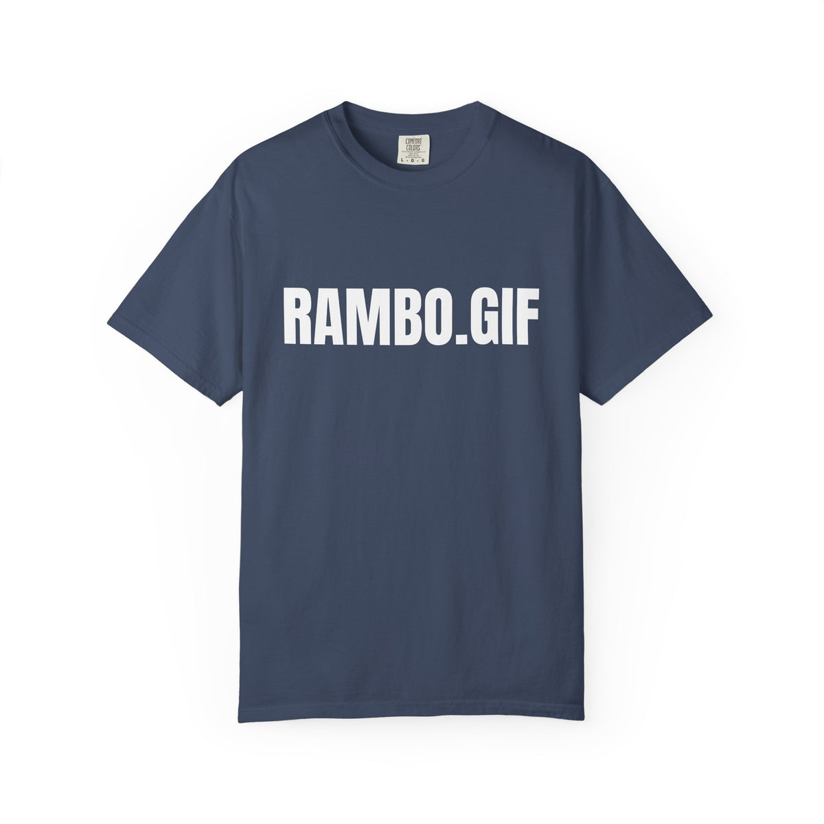 RAMBO.GIF T-Shirt | Text Graphic Tee, Minimal Typography Shirt